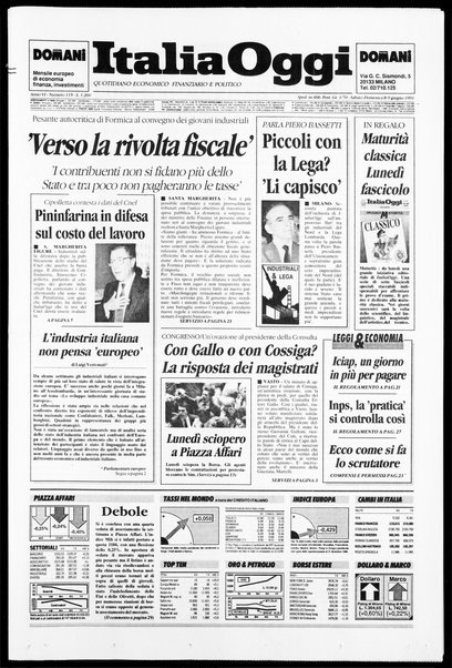 Italia oggi : quotidiano di economia finanza e politica